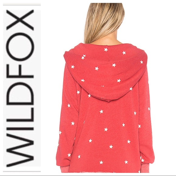 WILDFOX FOOTBALL STAR HUTTON HOODIE IN RED SIZE MEDIUM - Picture 3 of 15